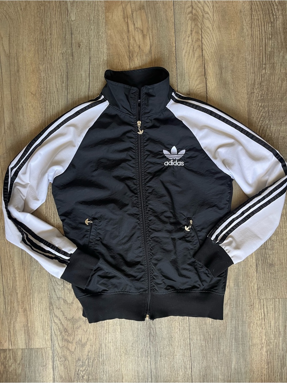 adidas Originals Black and White Women's Varsity Track Jacket